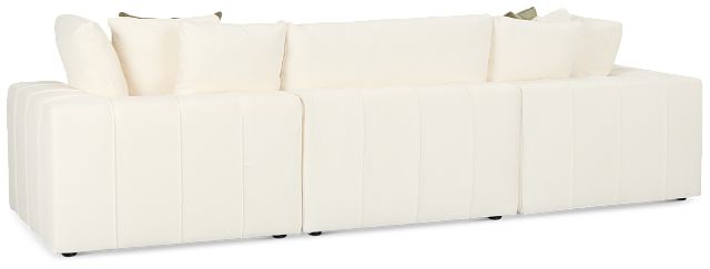 Cruz White Fabric 3 Piece Modular Sofa