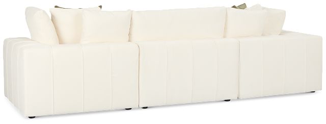 Cruz White Fabric 3-piece Modular Sofa