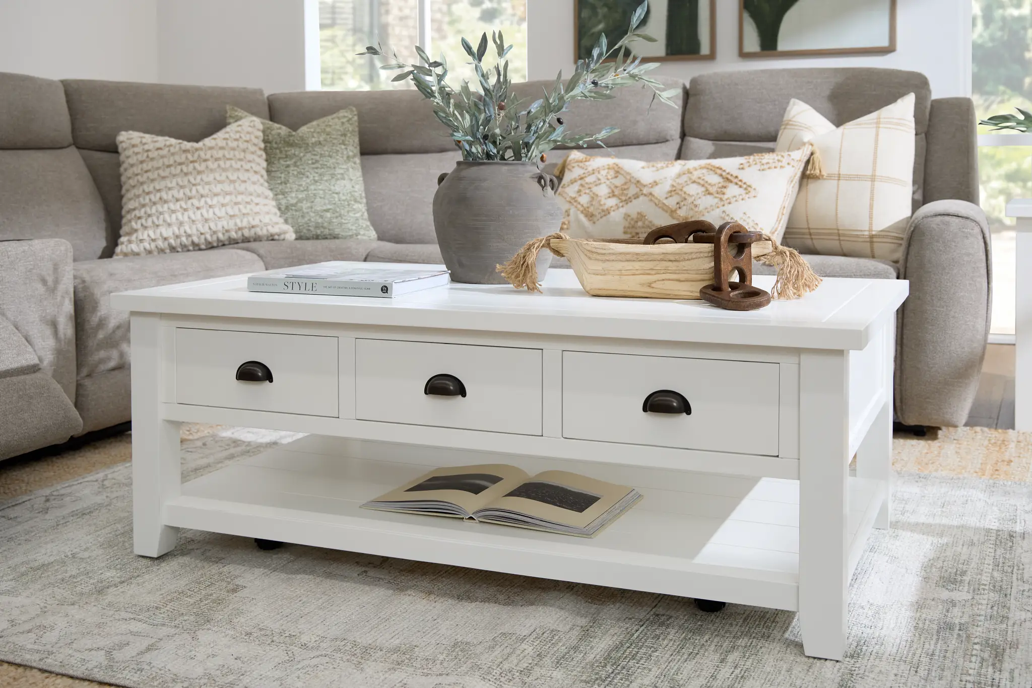 Bismark White Rectangular Coffee Table Bismark White Rectangular Coffee Table