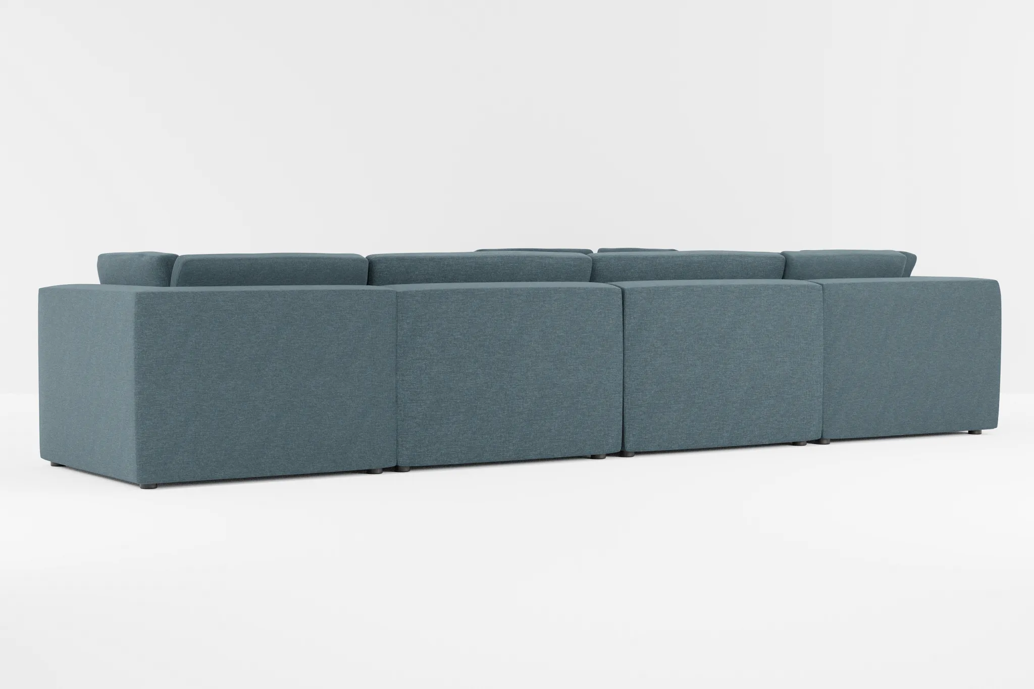 Destin Elevation Dark Blue Fabric 6-piece Modular Sectional