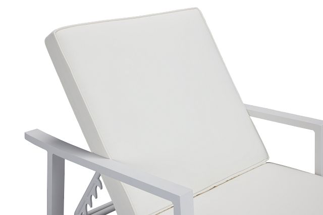 Bahama White Aluminum Cushioned Chaise