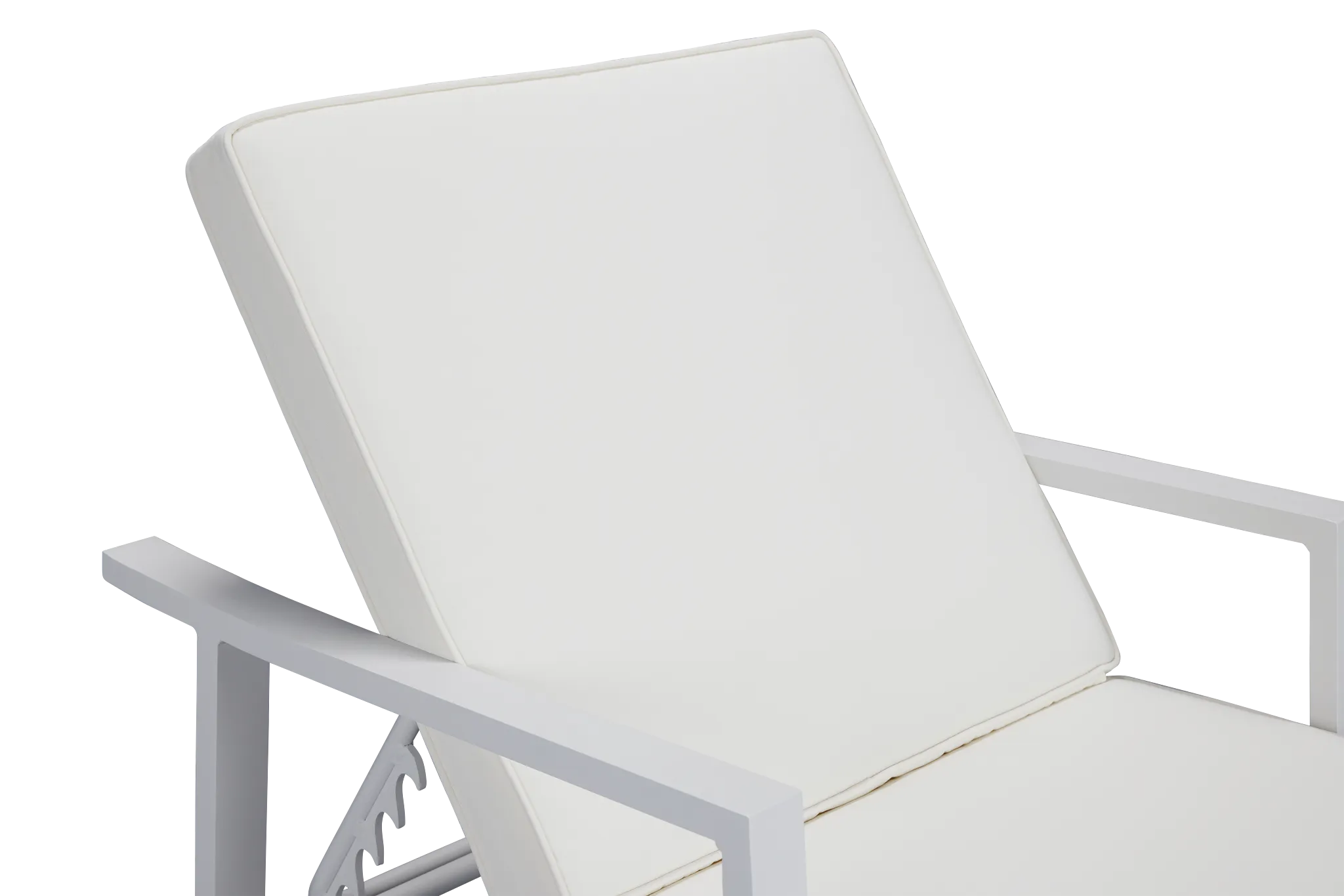 Bahama White Aluminum Cushioned Chaise