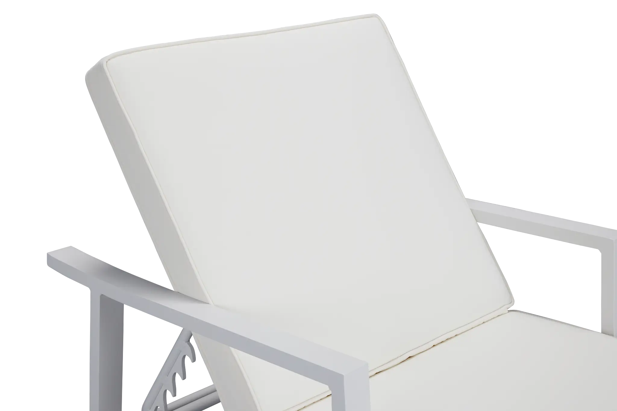 Bahama White Aluminum Cushioned Chaise Bahama White Aluminum Cushioned Chaise