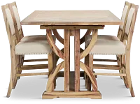 Joplin Light Tone Extension High Table & 4 Upholstered Barstools