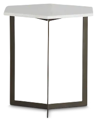 Lilia Black Marble Accent Table