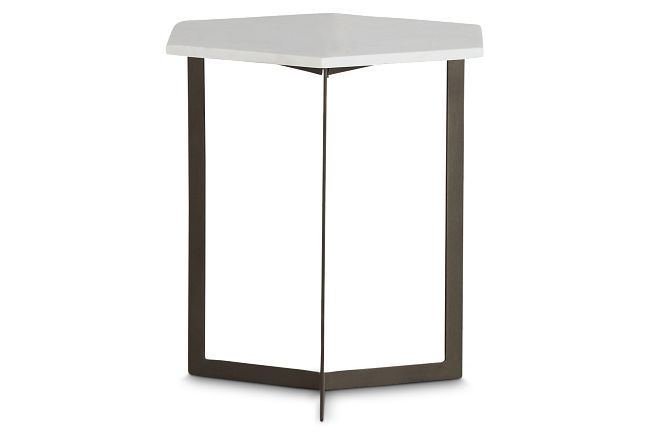 Lilia Black Marble Accent Table