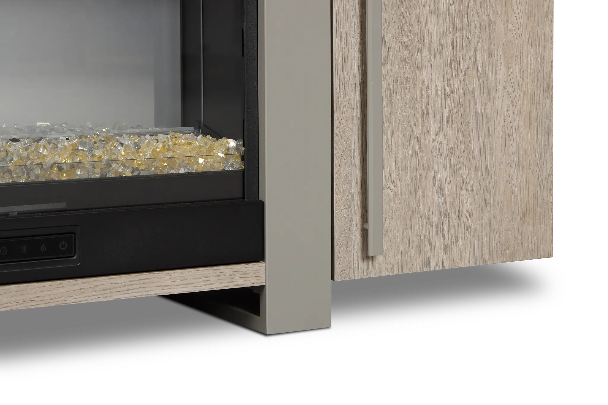 Caspian Light Tone 80" Tv Stand With Fireplace Insert Caspian Light Tone 80" Tv Stand With Fireplace Insert