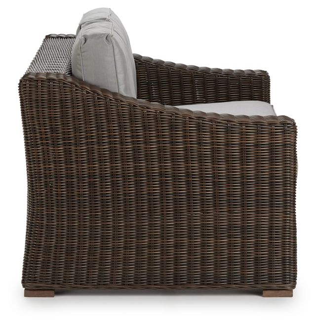 Canyon Dark Brown Gray Loveseat