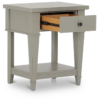 Stoney Gray 1-drawer Nightstand