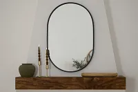 Ezra Black Medium Mirror