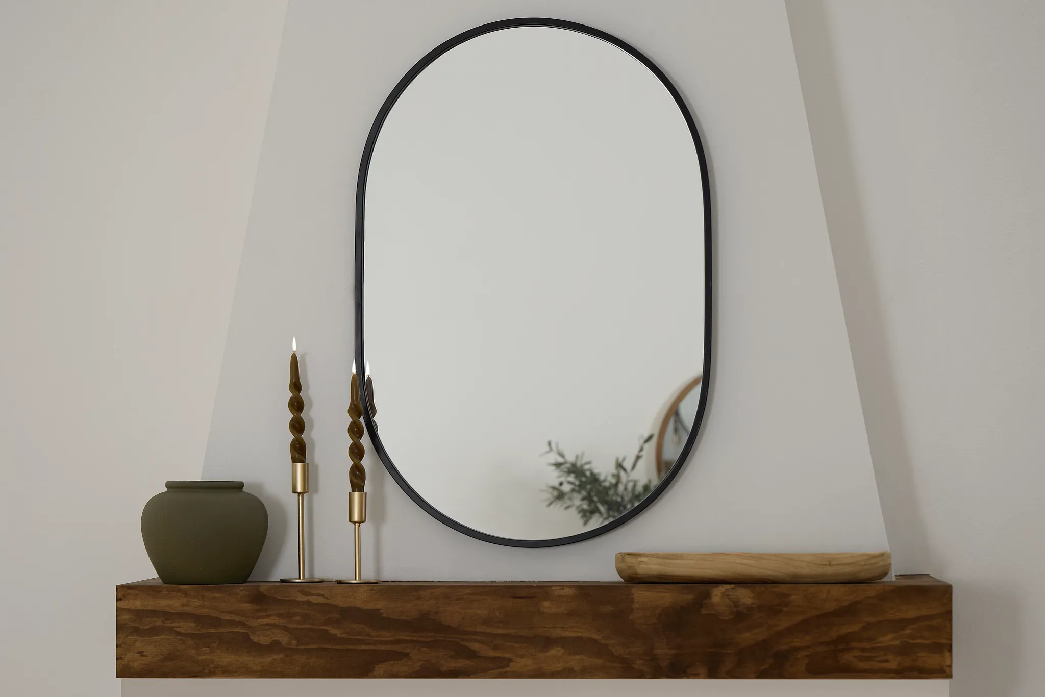 Ezra Black Medium Mirror