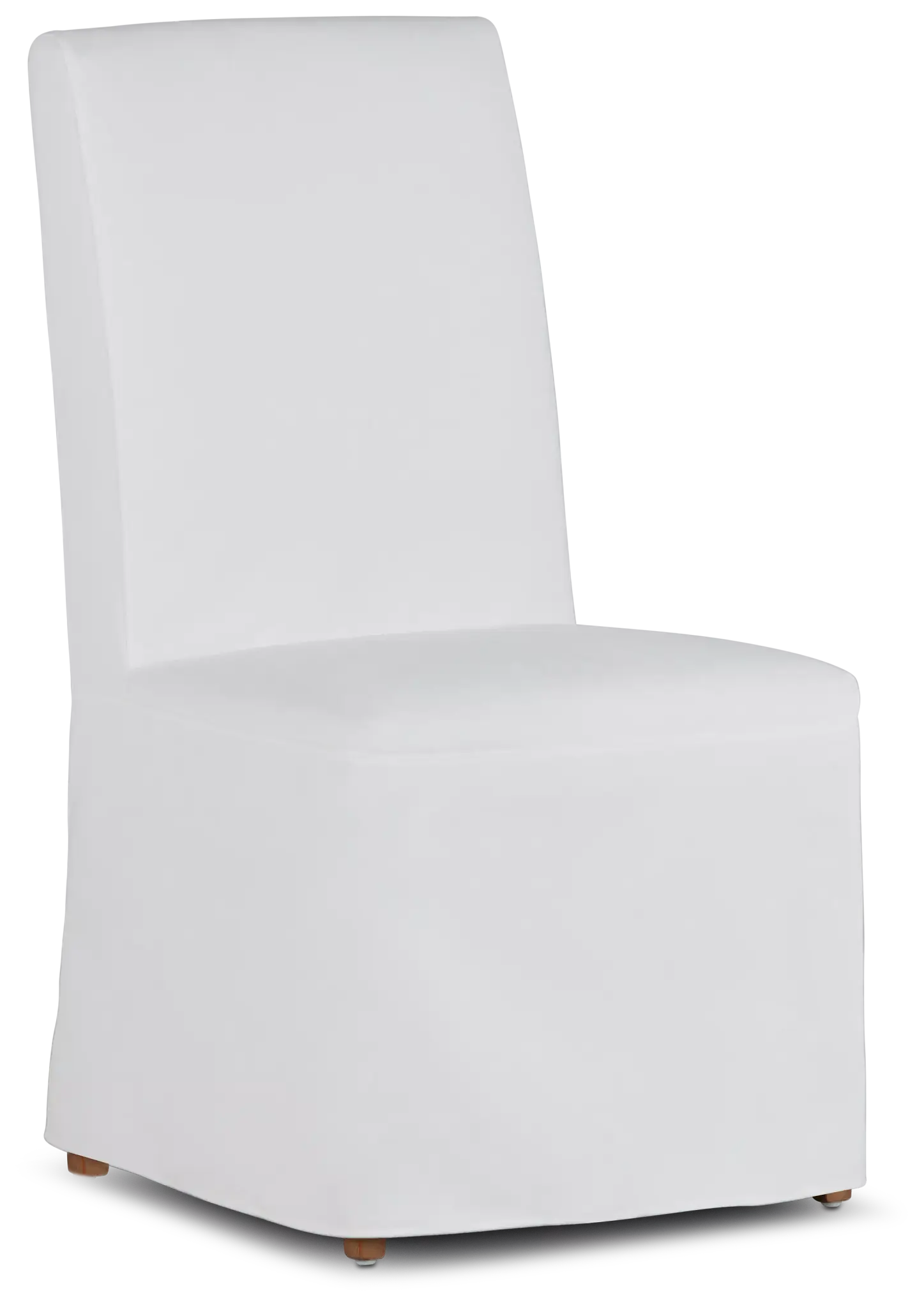 Destination White Long Slipcover Chair With Light Tone Leg Destination White Long Slipcover Chair With Light Tone Leg
