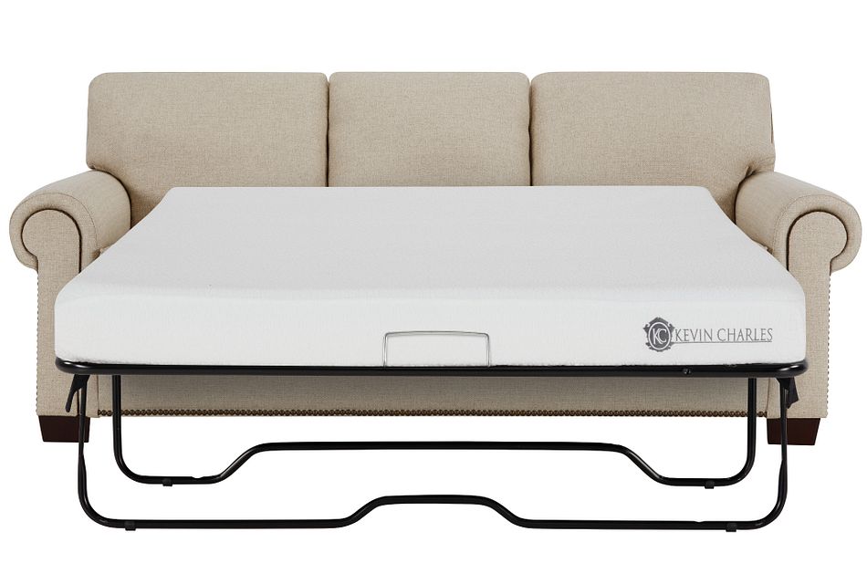 Foster Khaki Fabric Memory Foam Sleeper Living Room Sleepers Foster Khaki Fabric Memory Foam Sleeper
