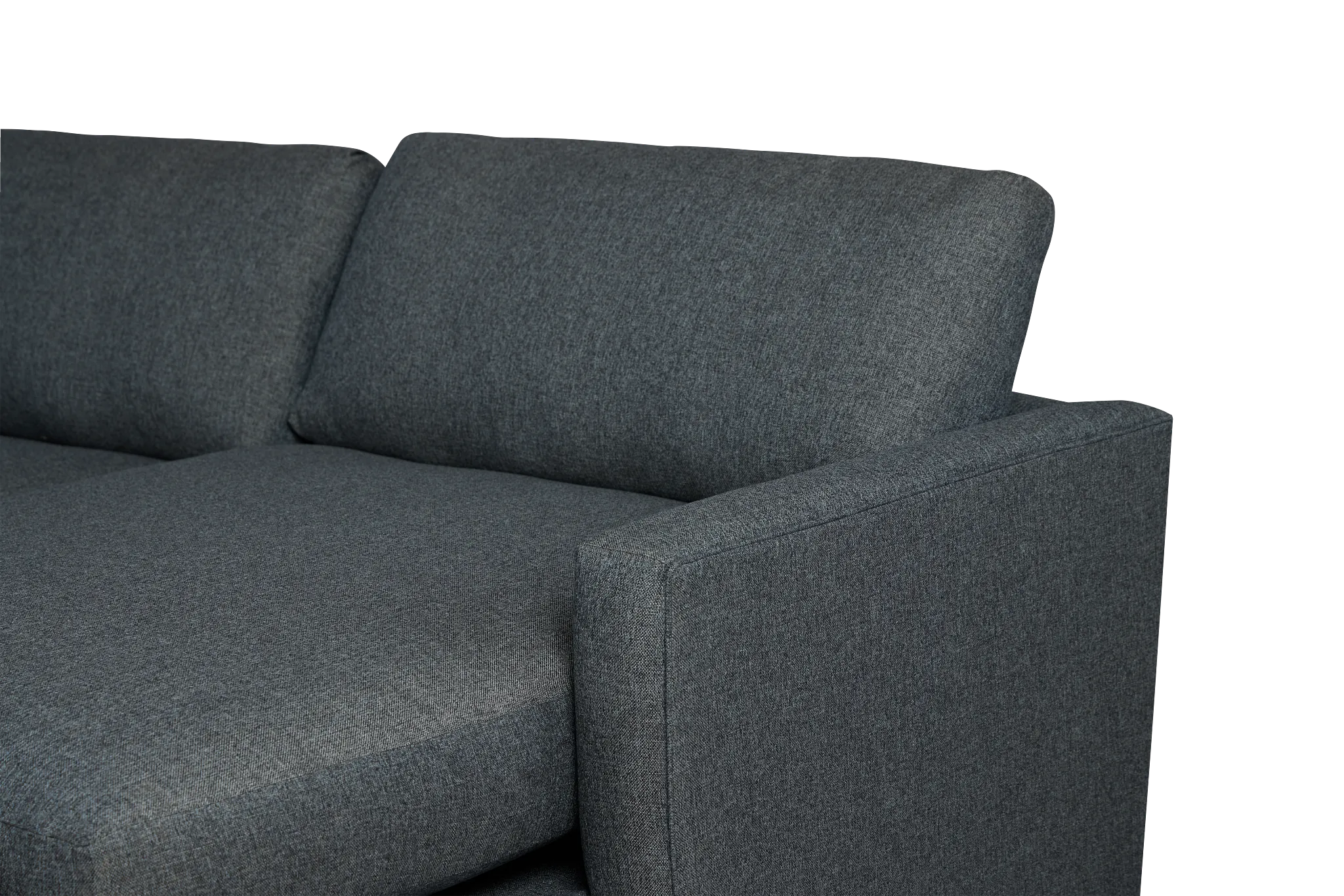 Noah Dark Gray Fabric Large Right Chaise Sectional