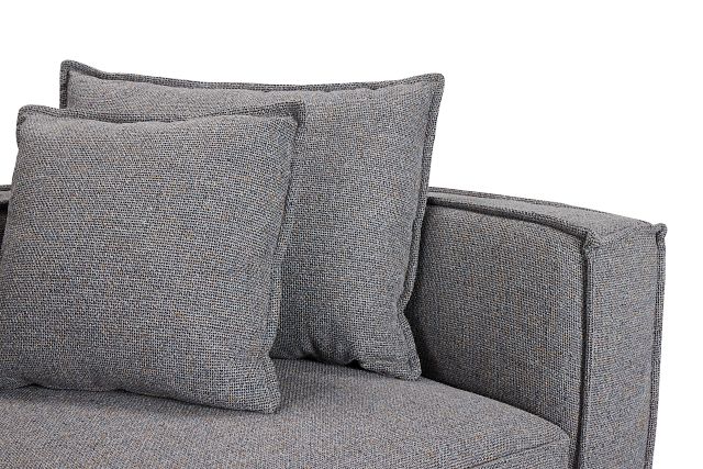 Tatum Gray Fabric 3 Piece Modular Sofa