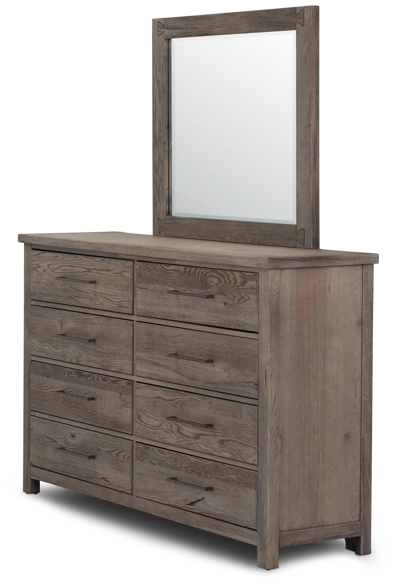 Salt Lake Gray Dresser & Mirror