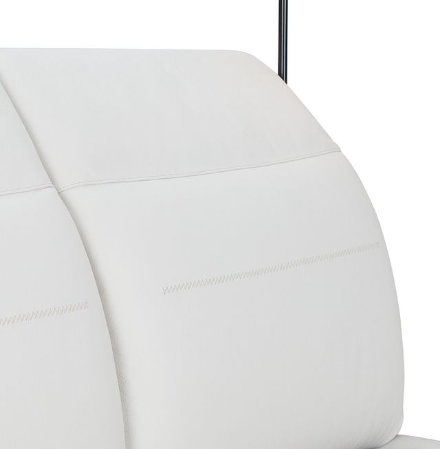 Montez White Leather Power Adjustable Headrest Platform Bed (7)