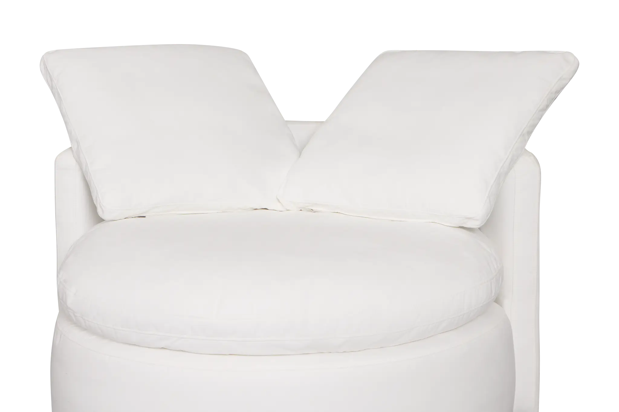 Orbit White Micro Swivel Accent Chair Orbit White Micro Swivel Accent Chair