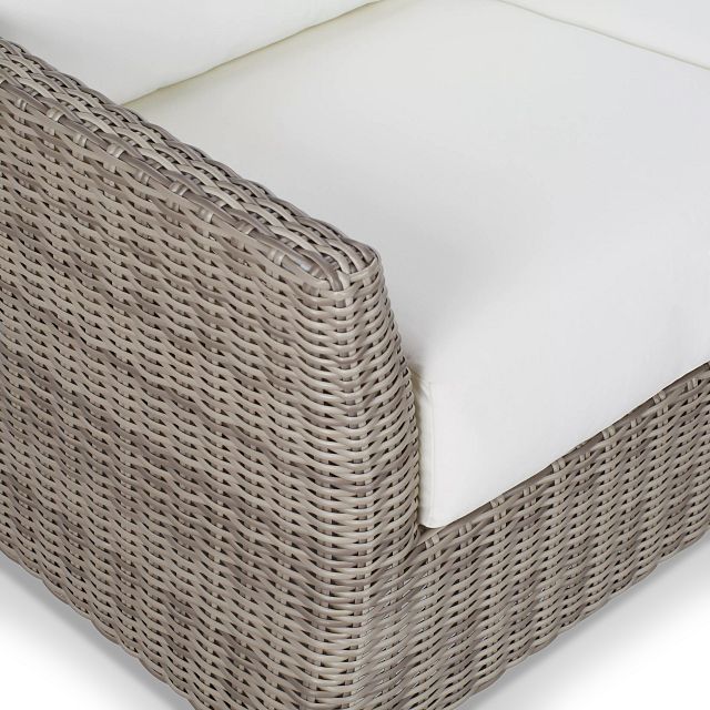 Raleigh White Woven Loveseat