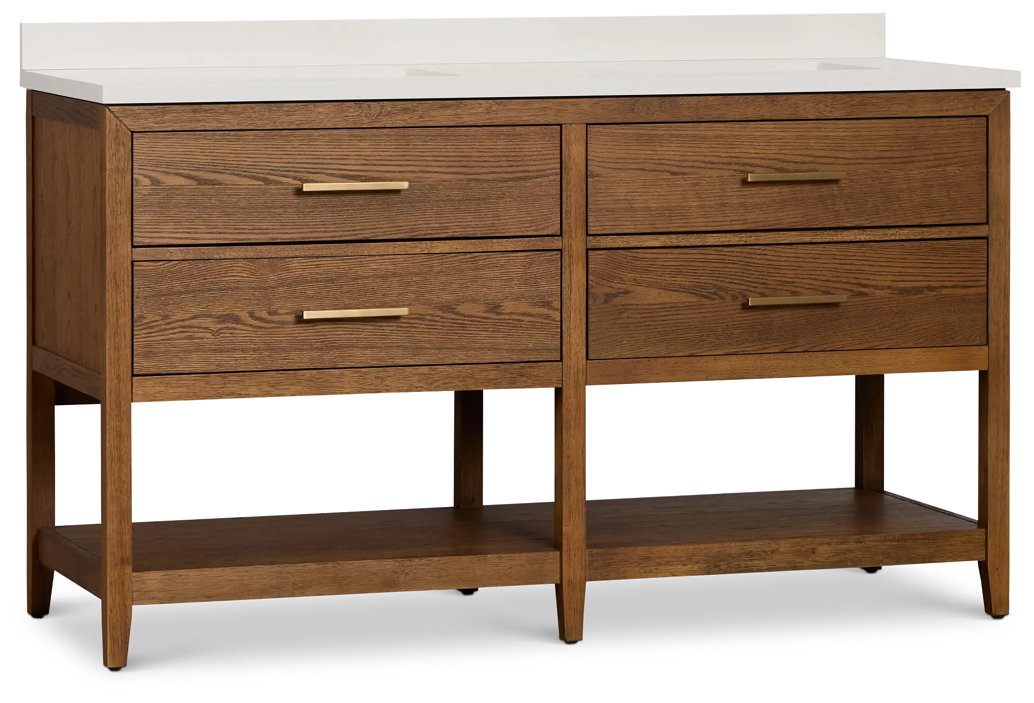 Alden Mid Tone 60" Double Bathroom Vanity Alden Mid Tone 60" Double Bathroom Vanity