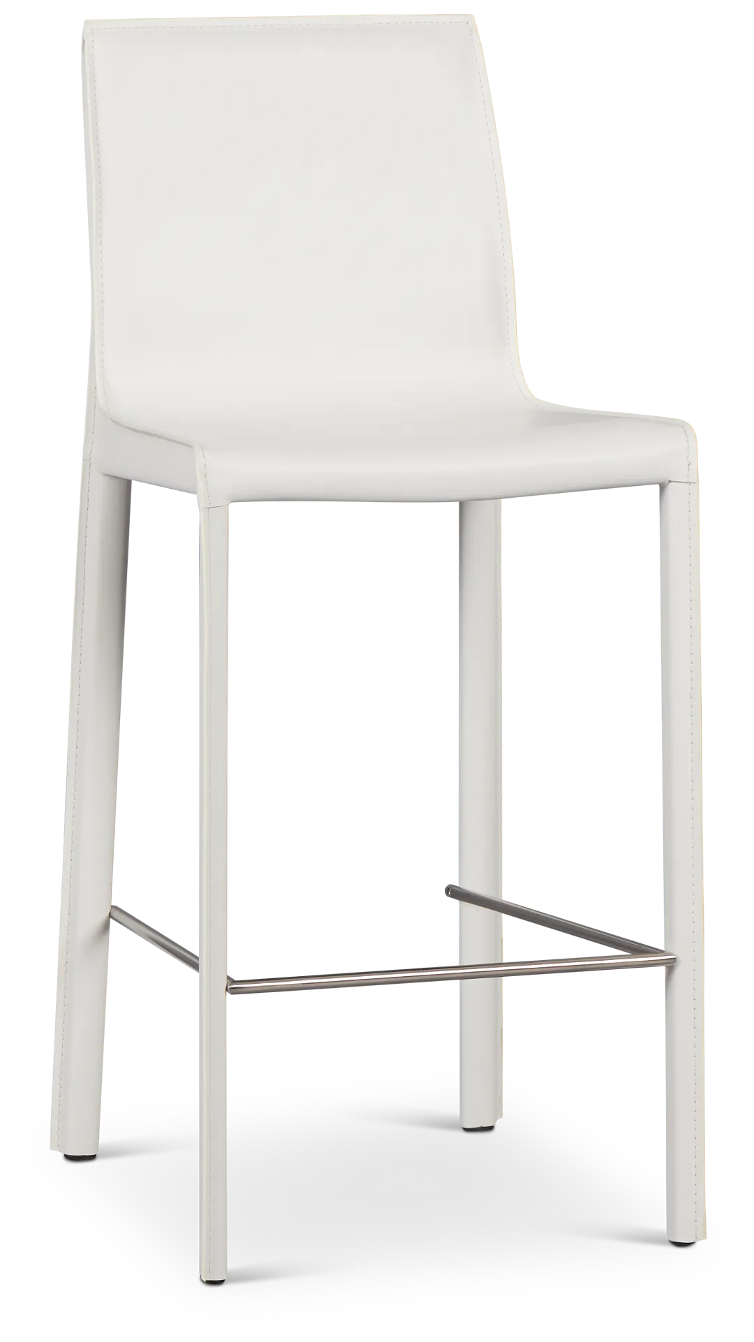 Lugo White 27" Upholstered Barstool