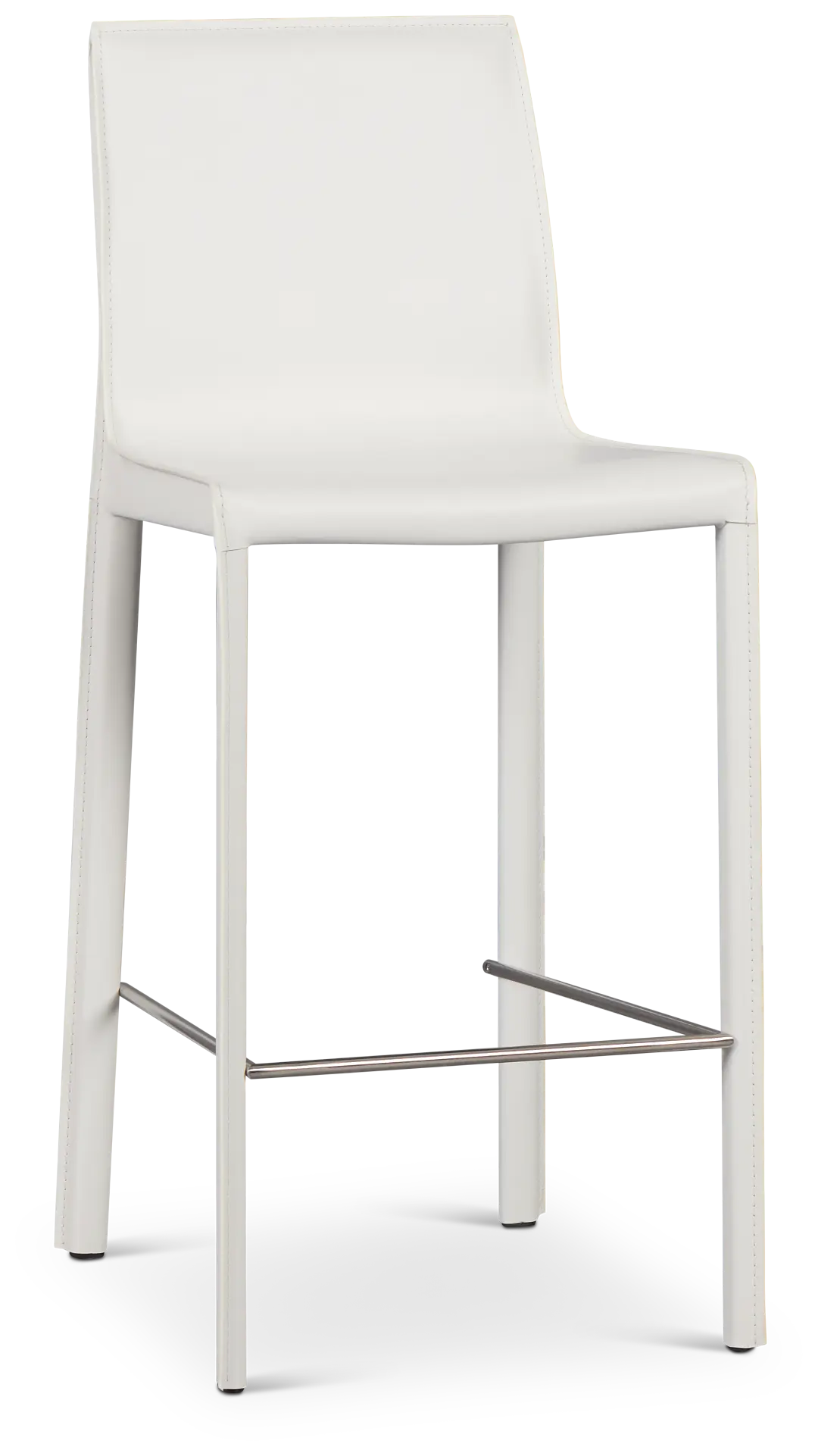 Lugo White 27" Upholstered Barstool Lugo White 27" Upholstered Barstool