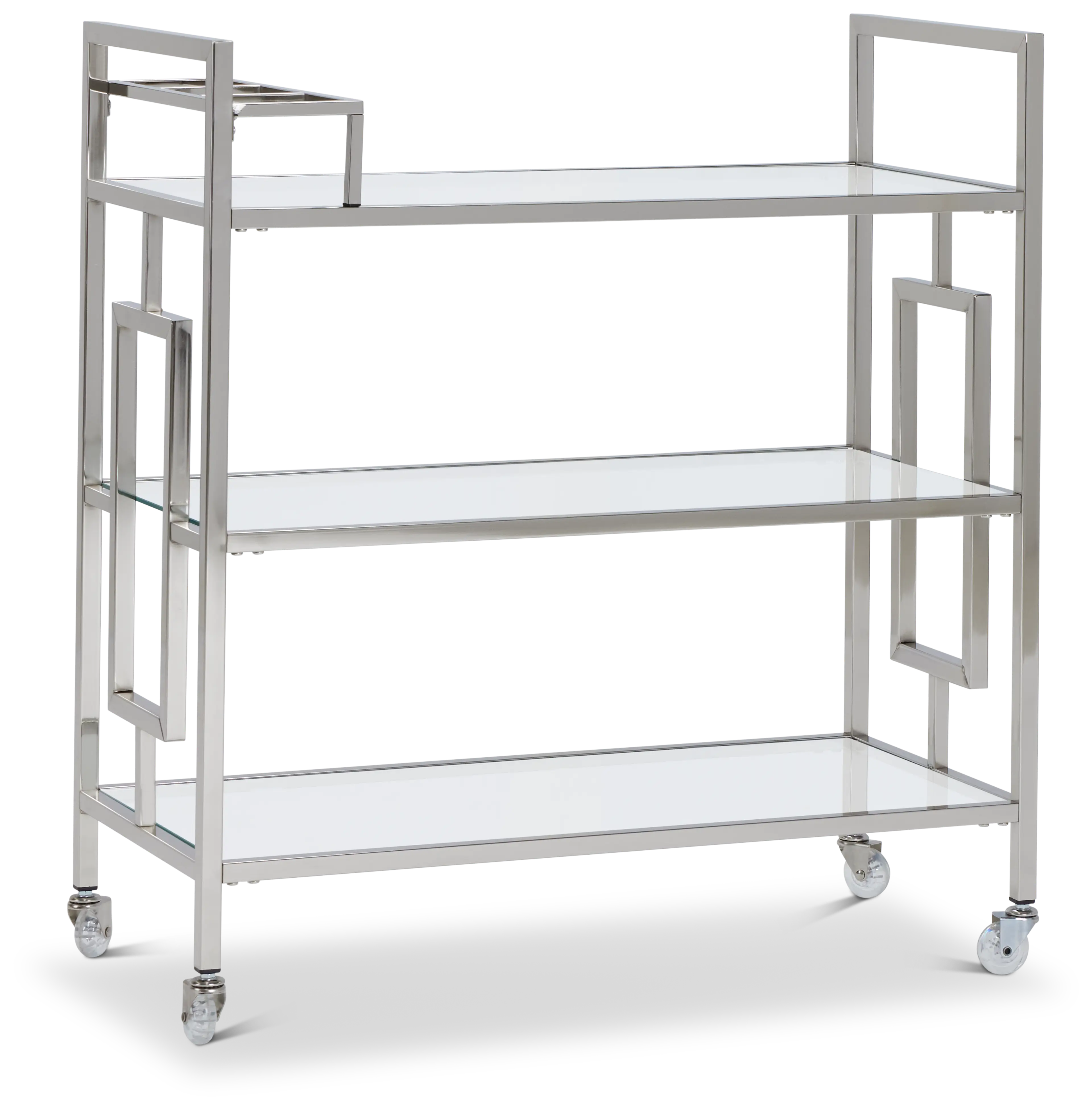 Ezra Silver Chrome Bar Cart Ezra Silver Chrome Bar Cart