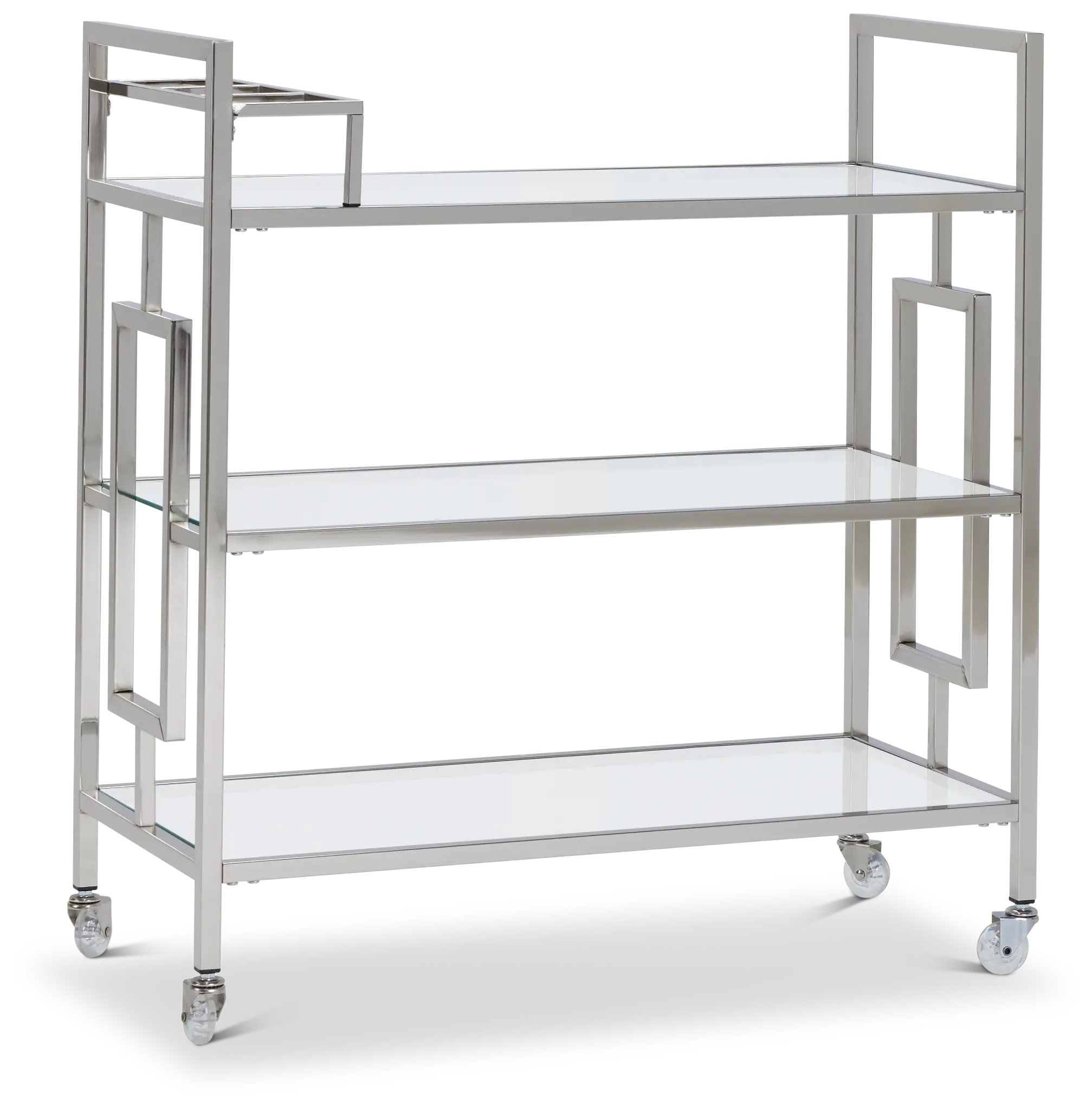 Ezra Silver Chrome Bar Cart Ezra Silver Chrome Bar Cart