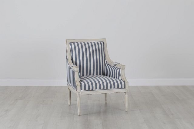 striped blue chair