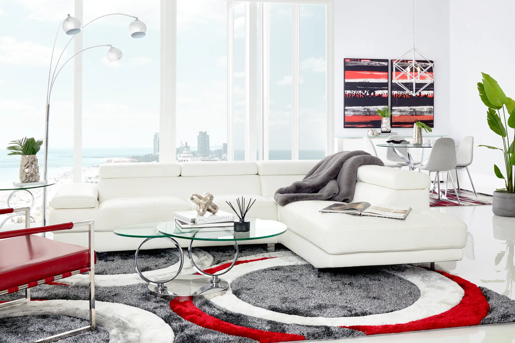 Grafton Glass Round Coffee Table – $499