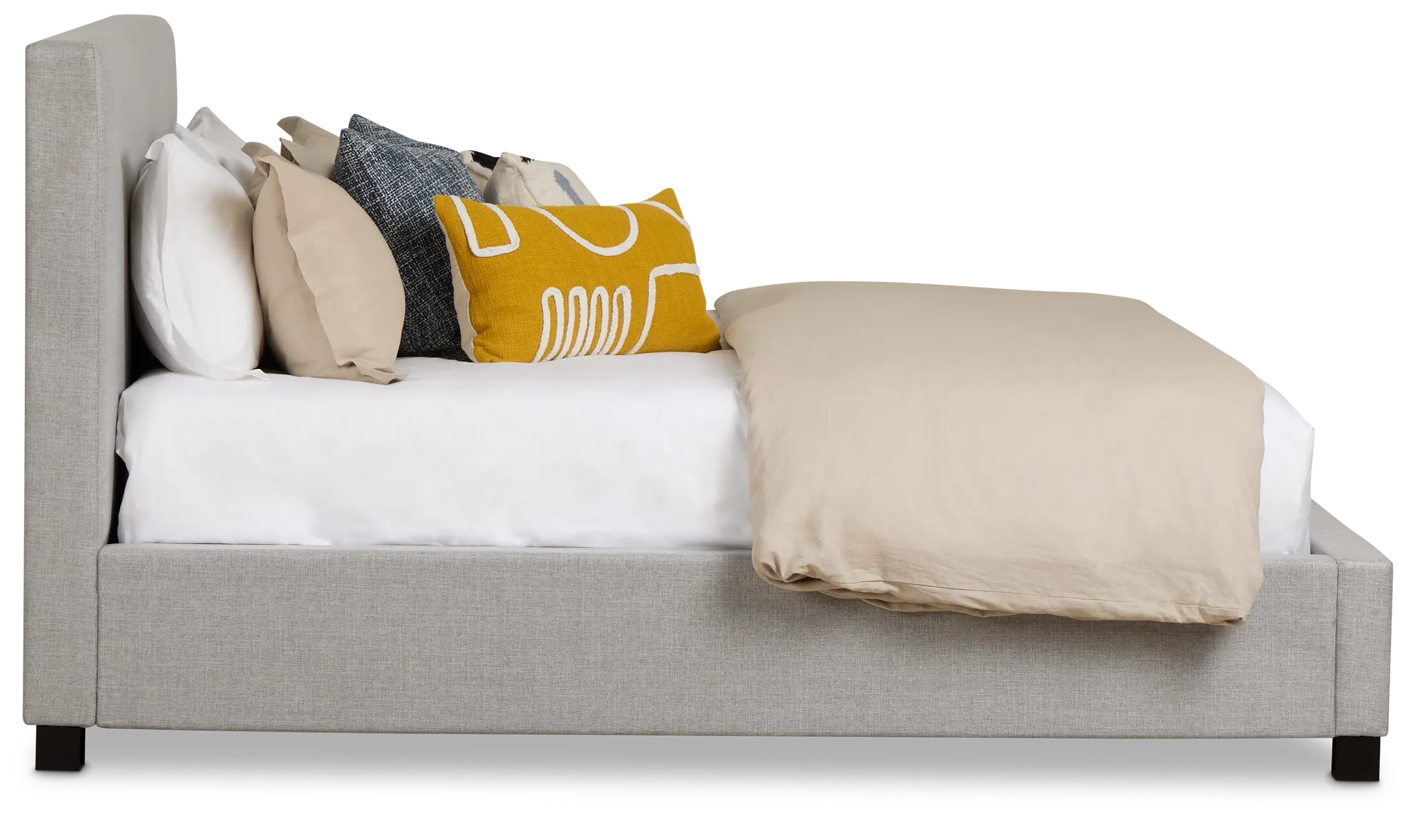 Monica Light Gray Uph Platform Bed