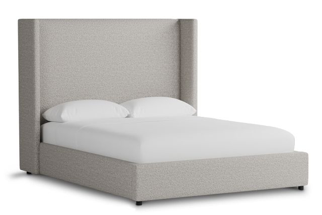 Captiva Gellar Gray 60" Upholstered Shelter Bed