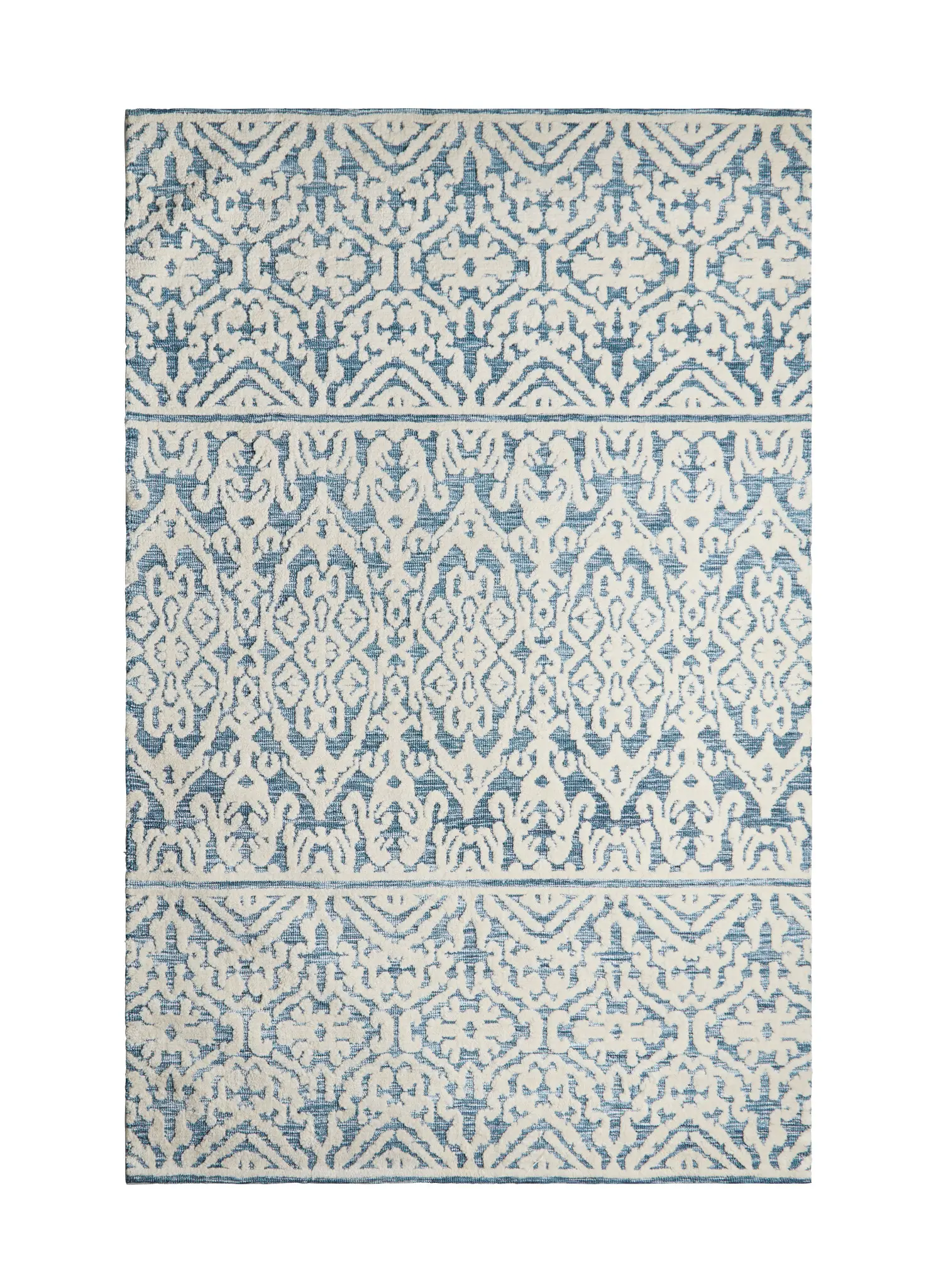 Milly Blue Poly Blend 5x8 Area Rug Milly Blue Poly Blend 5x8 Area Rug