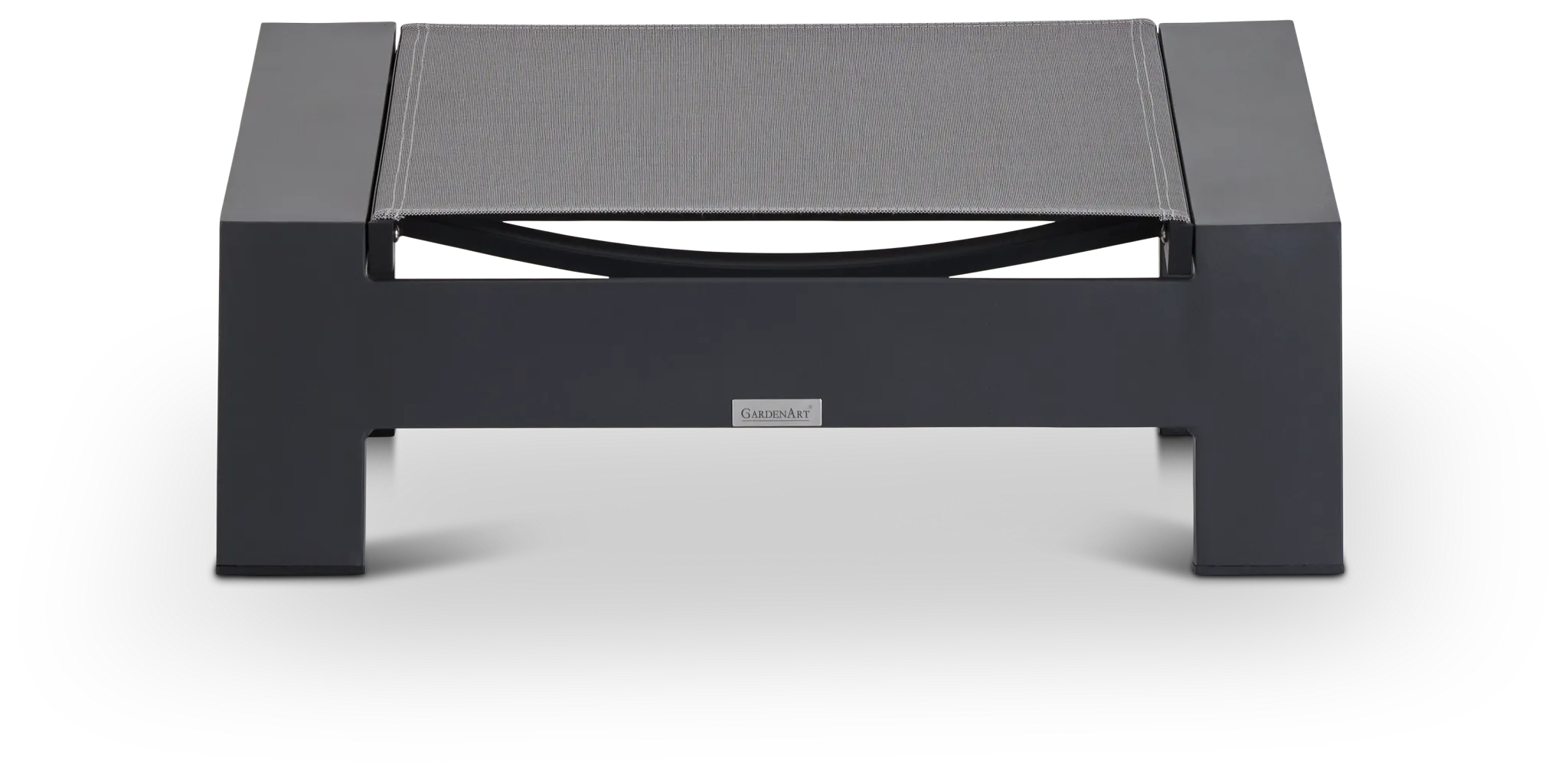 Linear Dark Gray Ledge Pool Ottoman