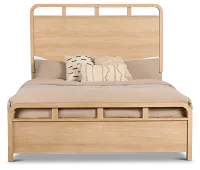 Lyndie Light Tone Panel Bed