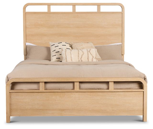 Lyndie Light Tone Panel Bed