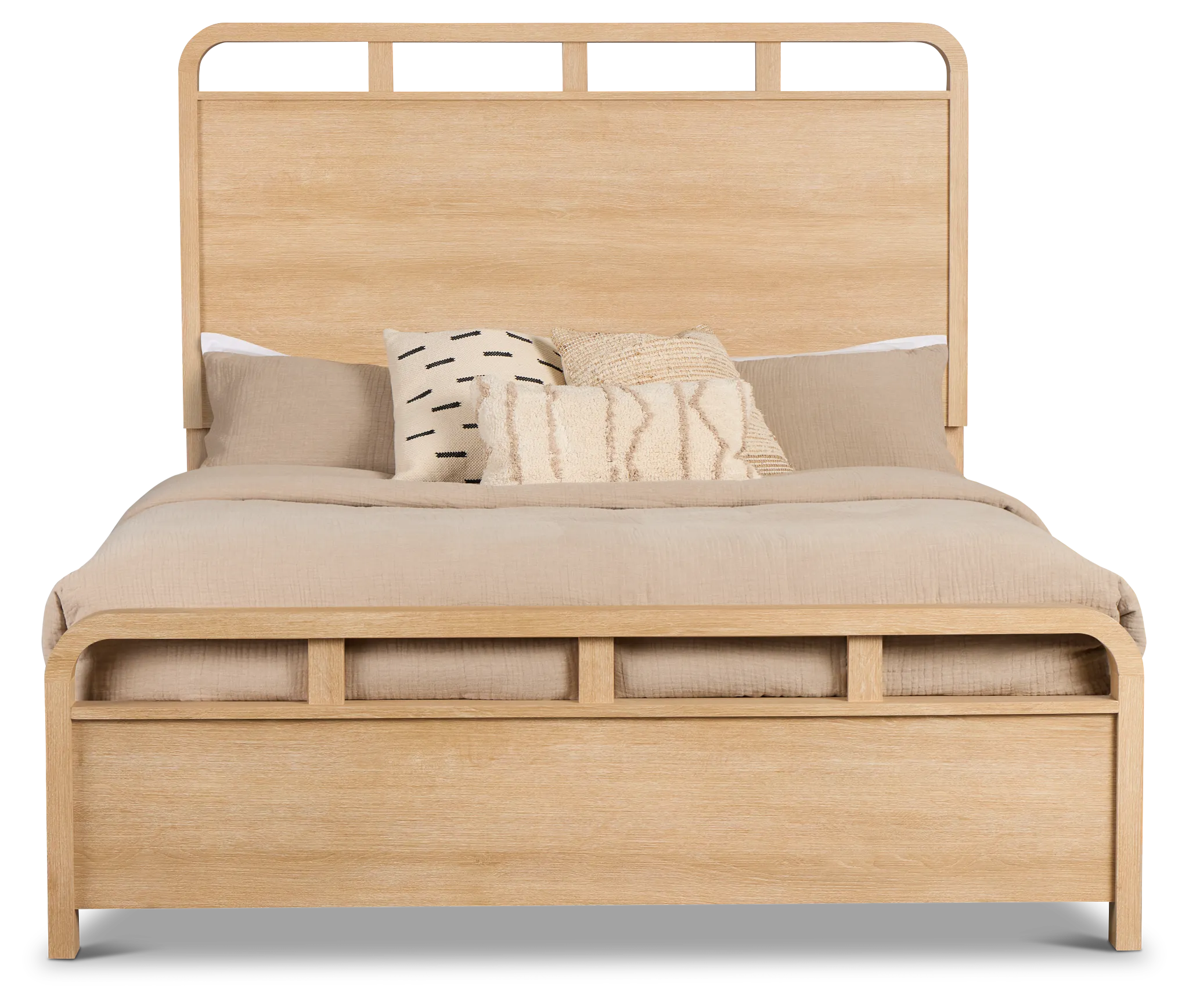 Lyndie Light Tone Panel Bed