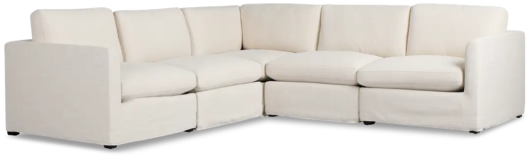 Willow Light Beige Fabric Medium Two-arm Sectional Willow Light Beige Fabric Medium Two-arm Sectional