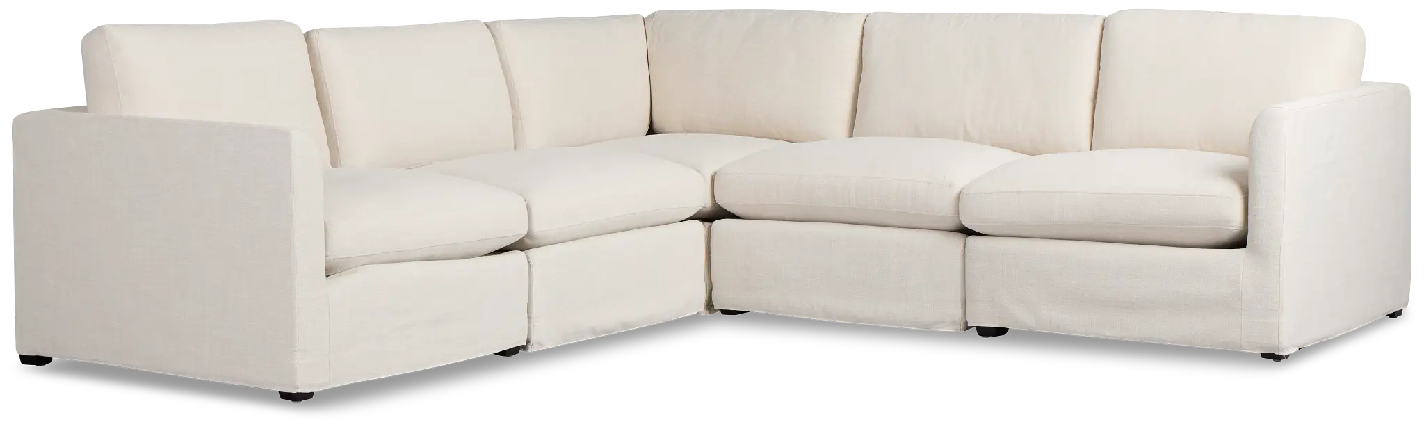 Willow Light Beige Fabric Medium Two-arm Sectional Willow Light Beige Fabric Medium Two-arm Sectional