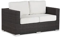 Fina White Loveseat