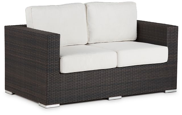 Fina White Loveseat