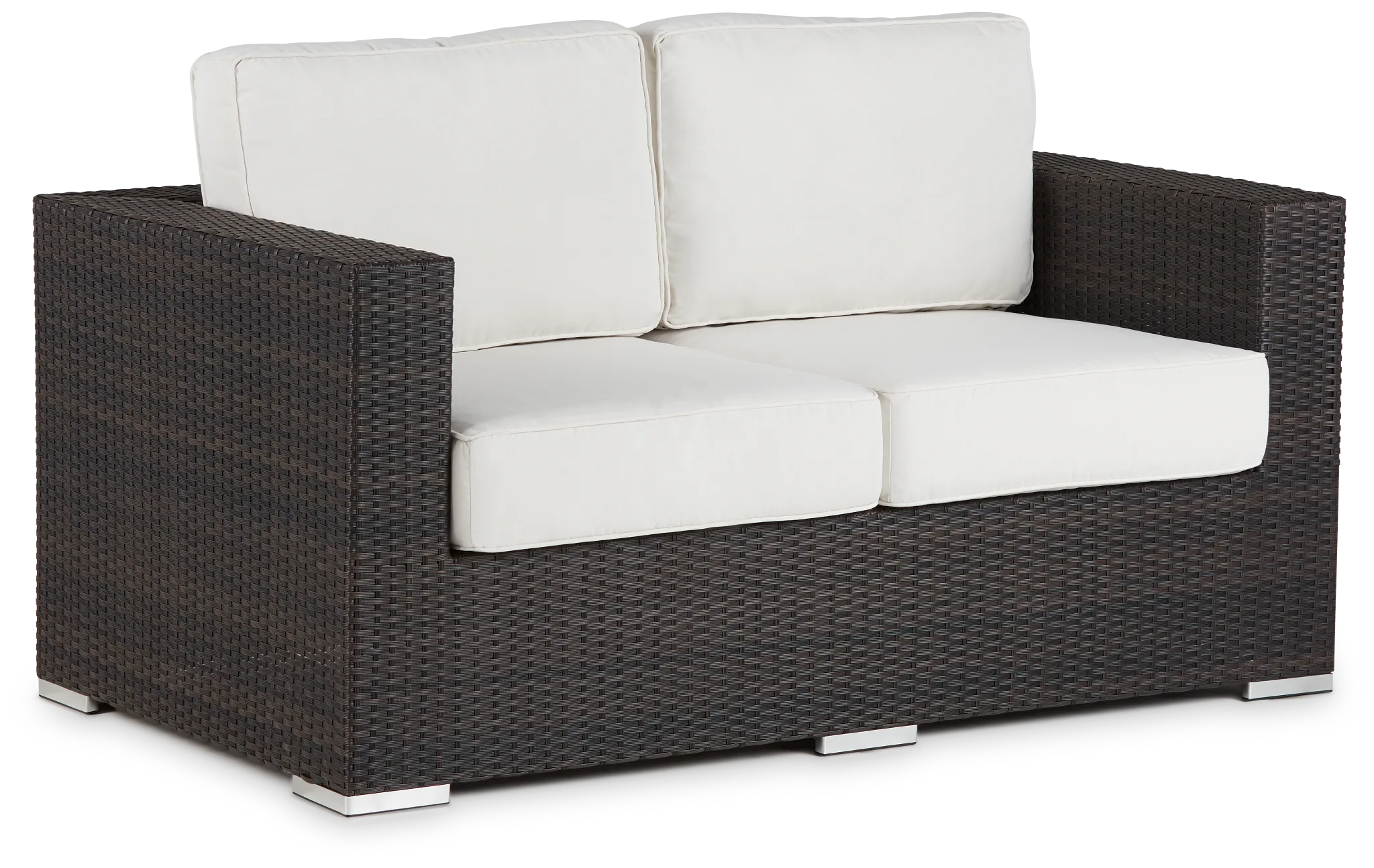 Fina White Loveseat