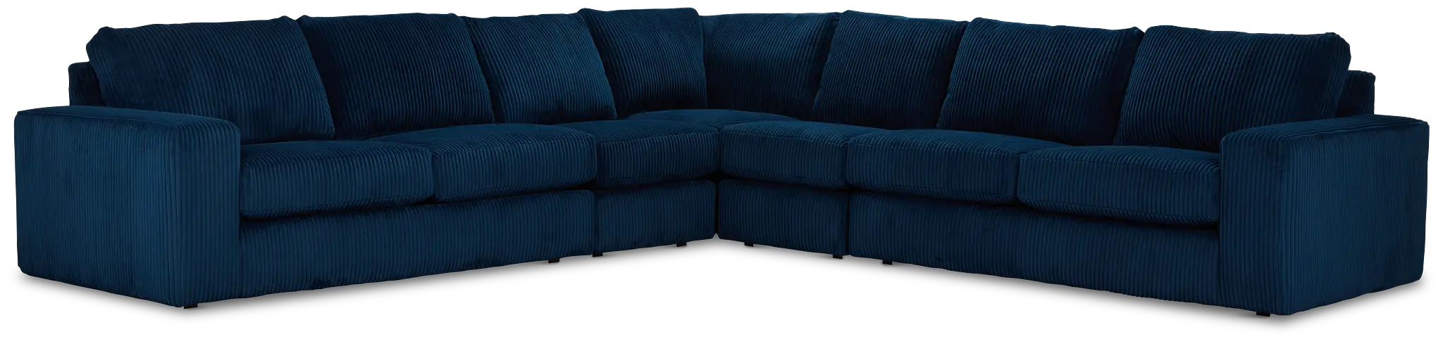 Charlie Dark Blue Fabric Large Two-arm Sectional Charlie Dark Blue Fabric Large Two-arm Sectional