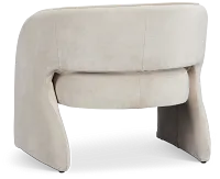 Noel Light Beige Velvet Accent Chair
