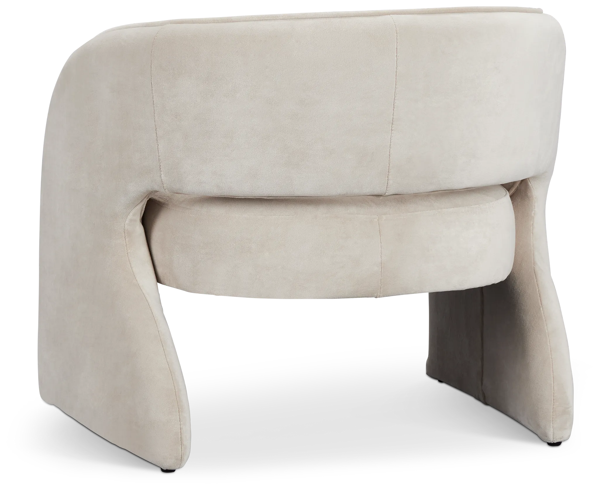 Noel Light Beige Velvet Accent Chair