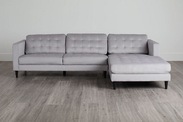 Shae Light Gray Micro Right Chaise Sectional (0)