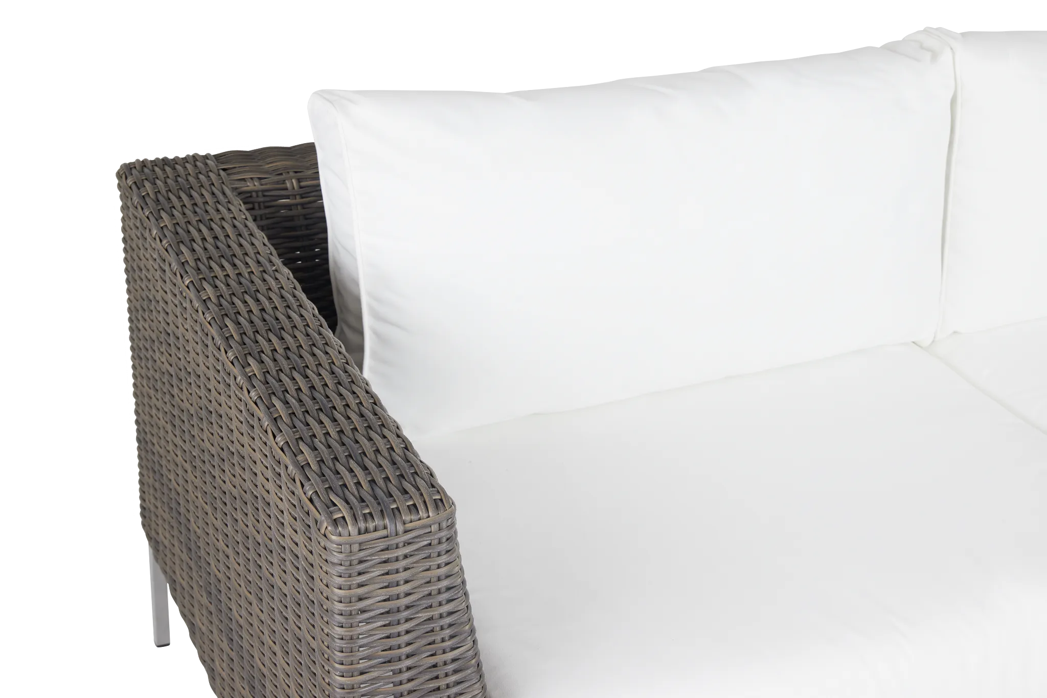 Tulum White Woven Sofa W/ 2 Cushions