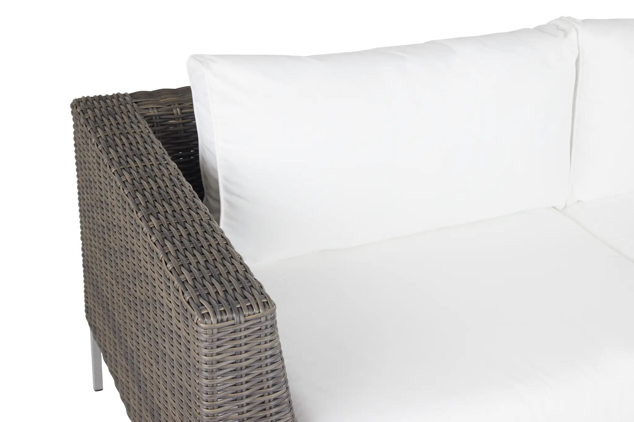 Tulum White Woven Sofa W/ 2 Cushions Tulum White Woven Sofa W/ 2 Cushions