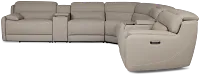 Jett Gray Micro Large Dual Power Reclining Two-arm Sectional