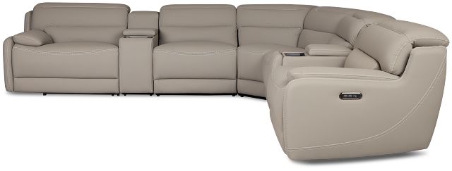 Jett Gray Micro Large Dual Power Reclining Two-arm Sectional
